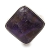 Natural Amethyst Adjustable Rings RJEW-H240-01S-08-3