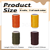 8 Rolls 4 Colors 402 Polyester Sewing Thread Cords for Cloth or DIY Craft OCOR-LP0001-49-2