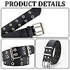 1Pc Star Eyelet PU Leather Waist Belts for Jeans AJEW-CL0005-63-6
