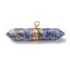 Natural & Synthetic Mixed Stone Double Terminated Pointed Pendants PALLOY-JF01245-01-2