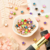 50Pcs 10 Colors Alloy Enamel Beads ENAM-CJ0002-12-5