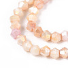 Ombre Effect Dyed Glass Beads Strands GLAA-T025-4mm-09A-3