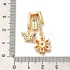 Brass Micro Pave Cubic Zirconia Pendants KK-M301-04G-3