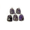 Natural Amethyst Pendants G-I220-D02-3