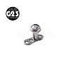 G23 Titanium Cubic Zirconia Dermal Anchor Base/Top for Women Men WG953A3-01-1