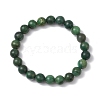 Round Natural African Jade Beads Stretch Bracelets for Women BJEW-JB11404-2