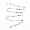 201 Stainless Steel Glasses Shape & Oval Link Chains STAS-N092-113-3