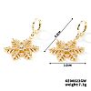 Chic Brass Pave Clear Cubic Zirconia Snowflake Hoop Earrings PM0148-1-2