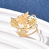 304 Stainless Steel Adjustable Cuff Rings RJEW-Z090-01G-1