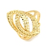 Brass Horse Eye Open Cuff Ring for Women RJEW-M173-08G-1