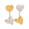 304 Stainless Steel Dangle Stud Earrings EJEW-K296-02GP-02-2