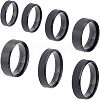 DICOSMETIC 14Pcs 7 Size 201 Stainless Steel Plain Band Ring for Men Women RJEW-DC0001-06A-1