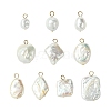 10Pcs 10 Styles Natural Baroque Keshi Pearl Pendants KK-CJ0003-62-1