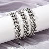 304 Stainless Steel Cuban Link Chain Necklaces for Men NJEW-D301-01P-5