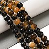 Natural Agate(Dyed & Heated) Beads Strands G-H066-B06-03-2