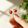 Handmade Lampwork Fruit Finger Rings for Women WGA7362-01-2