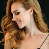 ANATTASOUL 2 Pairs 2 Colors Alloy Star Tassel Dangle Stud Earrings for Women EJEW-AN0001-57-5