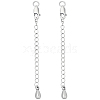 Beebeecraft 2Pcs 925 Sterling Silver Chain Extenders STER-BBC0005-77-1