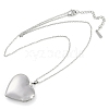 Anti-Tarnish 304 Stainless Steel Heart Locket Pendant Cable Chain Necklaces for Women NJEW-M050-04E-P-4