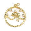 Brass Micro Pave Cubic Zirconia Pendants KK-Z123-12G-1