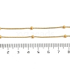 Brass Ball Snake Chain Necklaces for Men Women NJEW-G160-16G-3