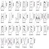 Tibetan Style Alloy Alphabet Slide Charms TIBEP-PH0004-49AS-2