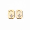 Brass Micro Pave Clear Cubic Zirconia Charms KK-S356-699-1