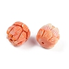 Synthetic Shell Dyed Carved Beads SHEL-M022-02-2