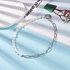 Natural Keshi Pearl Beaded Necklace with 304 Stainless Steel Paperclip Chains for Women NJEW-JN03849-2
