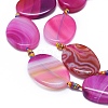 Natural Banded Agate/Striped Agate Beads Strands G-I245-54A-3