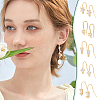 20Pcs 5 Style Brass Micro Pave Clear Cubic Zirconia Earrings Findings EJEW-UN0002-44-5
