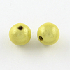 Spray Painted Miracle Acrylic Round Beads MACR-Q154-8mm-N01-2