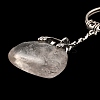 Natural Quartz Crystal Bag Pendant Keychain G-Z033-16P-07-2