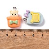 Bear Theme Opaque Resin Pendants CRES-M038-08-3