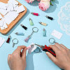 DIY Blank Double-sided Heat Transfer Aluminium Pendant Keychain Making Kits DIY-SP0005-26G-4