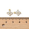 Brass with Glass Rhinestone Charms KK-B079-17G-3