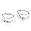 304 Stainless Steel High-Heeled Shoes Adjustable Ring for Women RJEW-T027-07P-2
