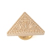 Golden Plated Triangle Shaped Wax Seal Brass Stamp Head STAM-K001-04G-06-2