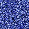 6/0 Opaque Colors Lustered Round Glass Seed Beads X-SEED-A012-4mm-128-2