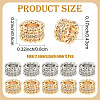 10Pcs 2 Colors Brass Micro Pave Cubic Zirconia European Beads KK-YW0004-30-2
