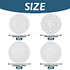 4Pcs 4 Style DIY Silicone Mandala Pattern Coaster Molds DIY-TA0006-42-10