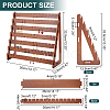 7-Tier Trapezoid Wood Earrings Organizer Holder Displays RDIS-WH0015-05-2