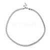 Non-Tarnish 304 Stainless Steel Cuban Link Chain Necklace NJEW-K249-01A-P-1