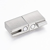 Tarnish Resistant 304 Stainless Steel Magnetic Clasps with Glue-in Ends STAS-F130-75P-2