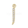 Rack Plating Brass Micro Pave Clear Cubic Zirconia Pendants KK-A224-03H-G-1