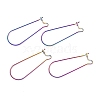 Ion Plating(IP) 304 Stainless Steel Hoop Earrings Findings Kidney Ear Wires STAS-L216-22A-RS-1