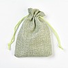 Polyester Imitation Burlap Packing Pouches ABAG-WH0008-01-2