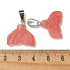 Cherry Quartz Glass Pendants G-Z067-01P-06-4