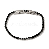 304 Stainless Steel Rhinestone Cup Chain Bracelets BJEW-S002-01E-1