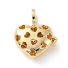 Brass Micro Pave Cubic Zirconia Diffuser Locket Pendants ZIRC-Z018-01G-2